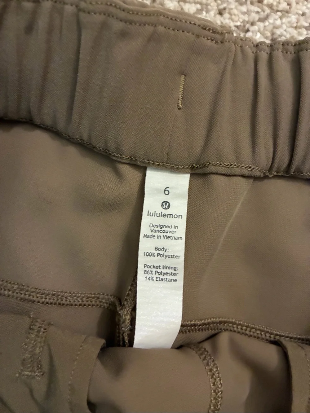 lululemon athletica Olive Drawstring Athletic Shorts